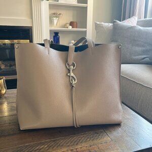 Rebecca Minkoff Megan Tote Bag Work Purse Large Leather Sandrift Tan Tote
